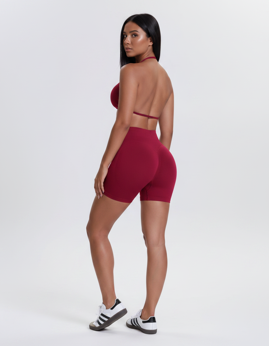 Conjunto Seamless Halter — Top e Calções