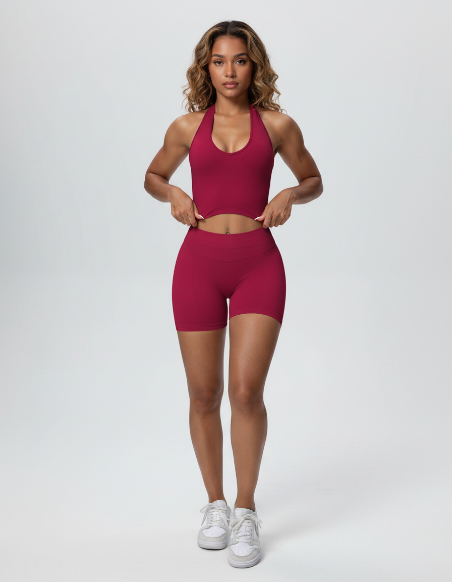 Conjunto Seamless Bra e Calções — Cintura Alta