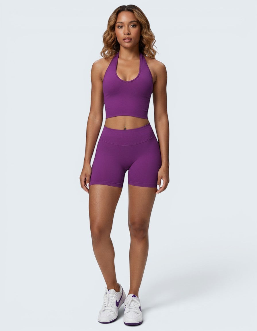 Conjunto Seamless Bra e Calções — Cintura Alta