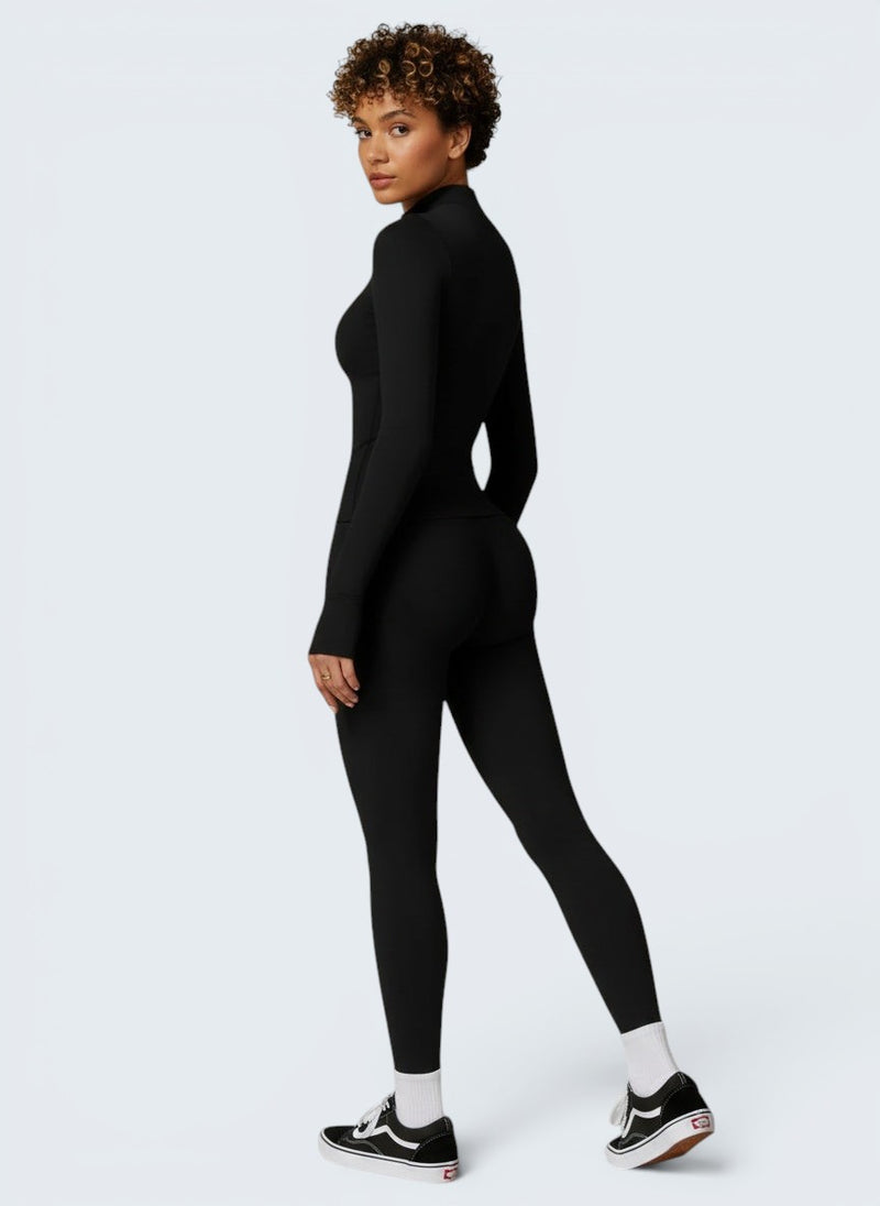 Conjunto Zip Sculpt — Casaco e Leggings