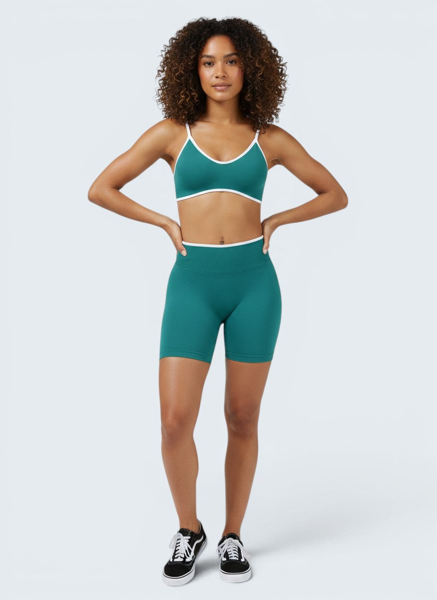 Conjunto Seamless Canelado — Top e Leggings