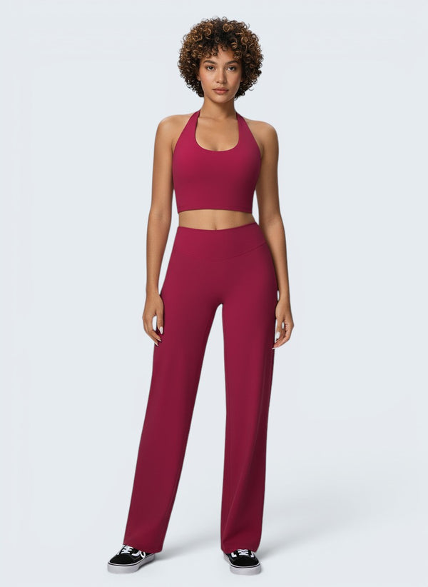 Conjunto Halter e Calças Wide Leg