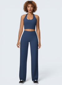 Conjunto Halter e Calças Wide Leg