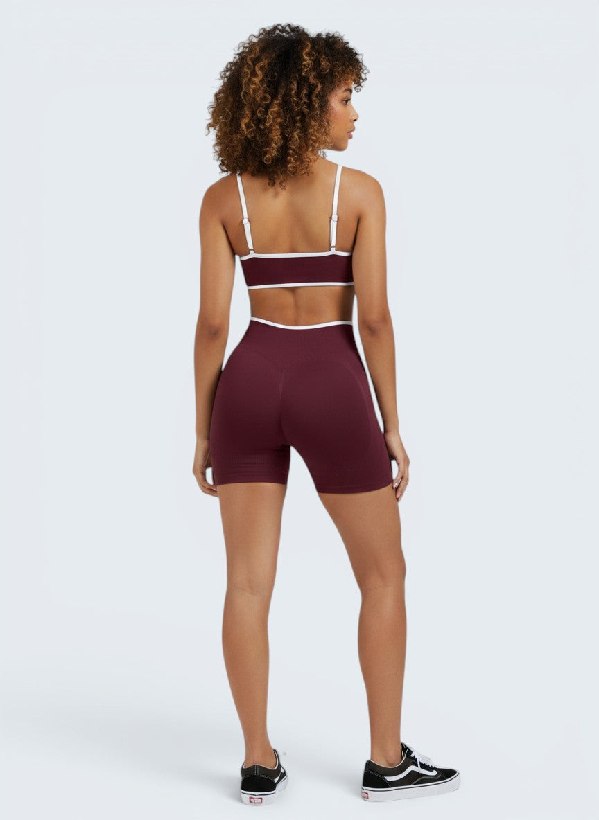 Conjunto Seamless Canelado — Top e Leggings