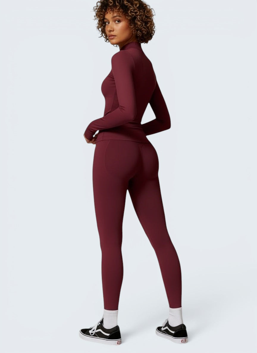 Conjunto Zip Sculpt — Casaco e Leggings