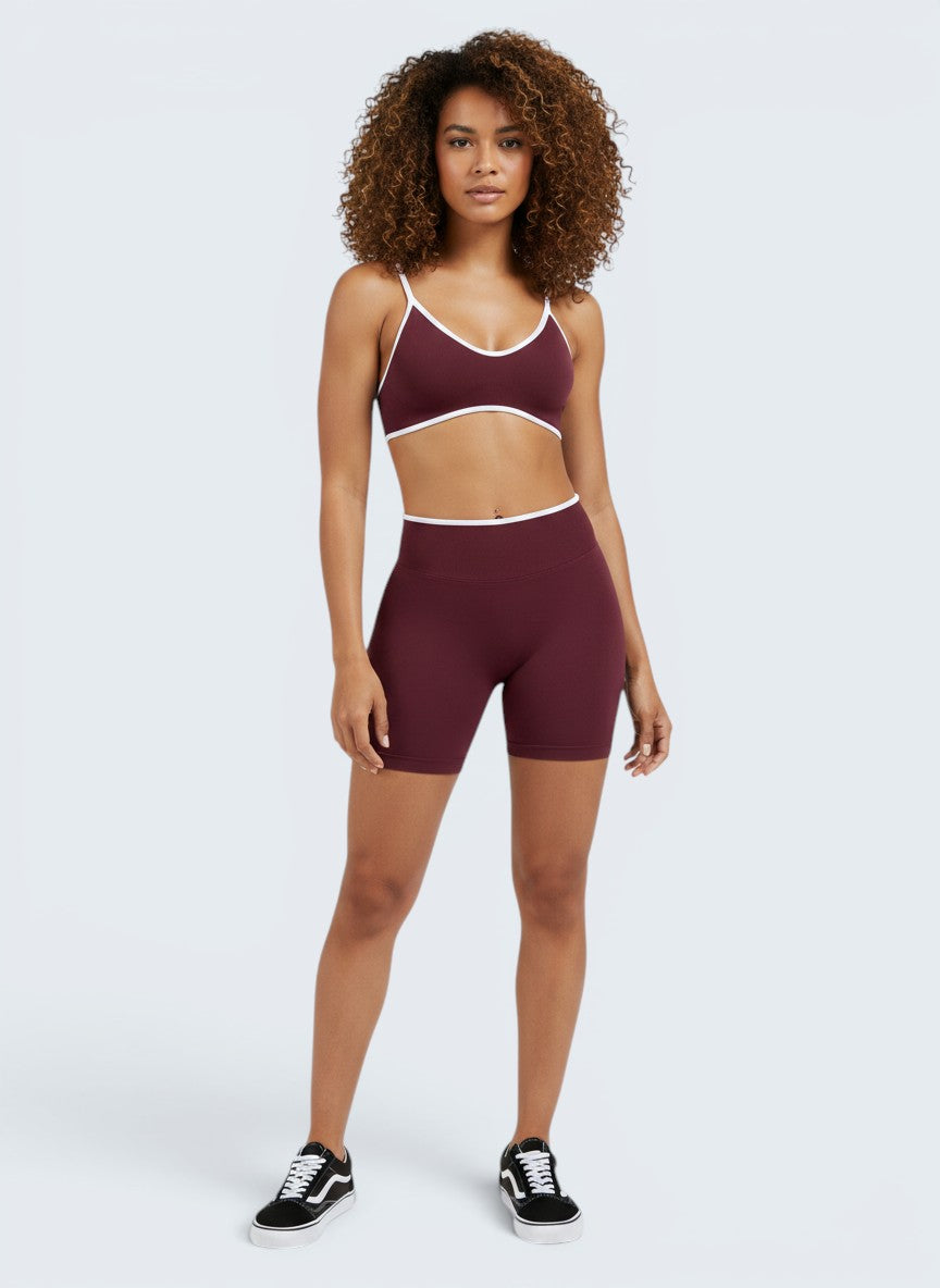 Conjunto Seamless Canelado — Top e Leggings