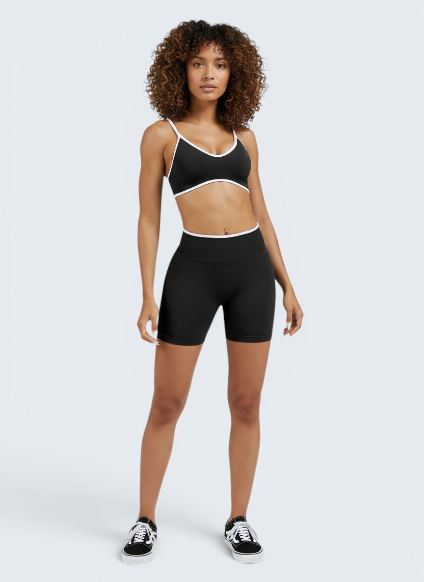 Conjunto Seamless Canelado — Top e Leggings