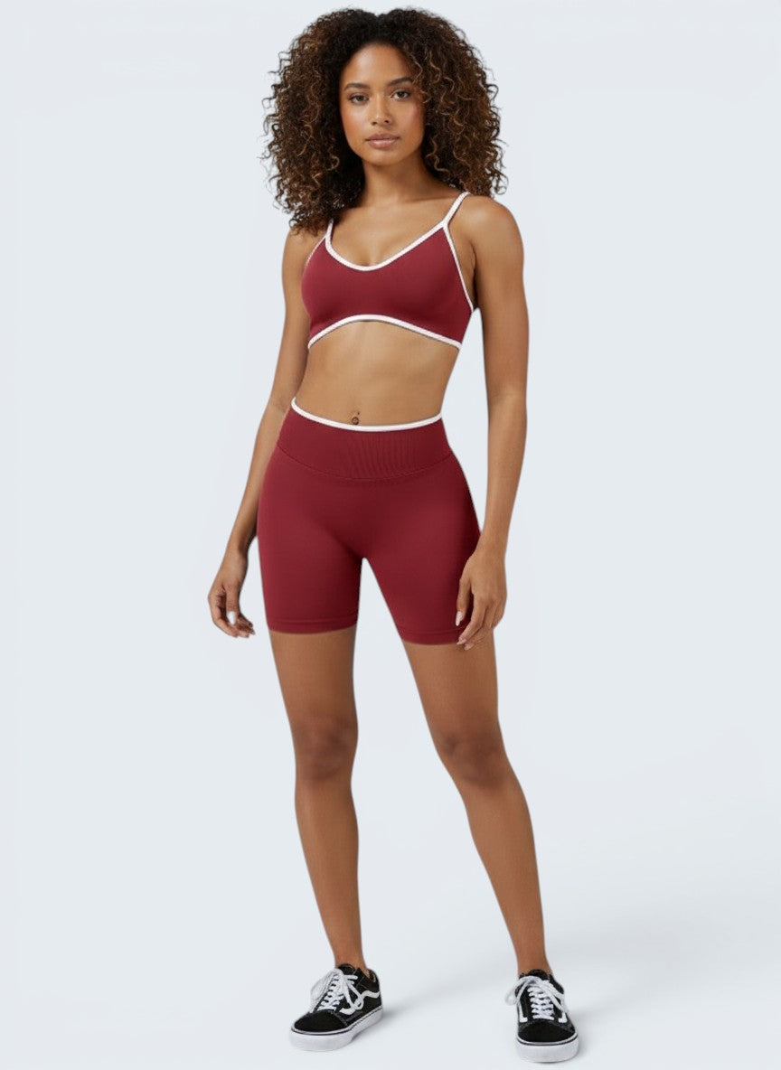 Conjunto Seamless Canelado — Top e Leggings