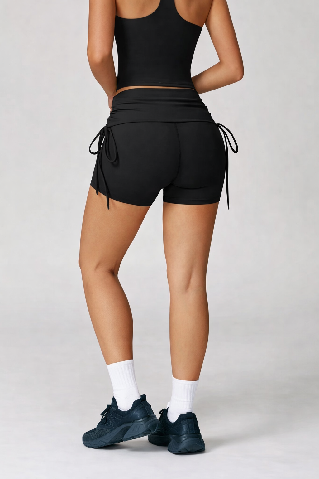 Calções de Treino para Mulher – Cintura Cruzada Ajustável