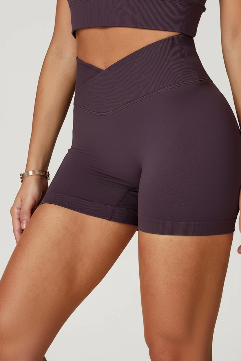 Calções de Treino Feminino – Cintura Cruzada