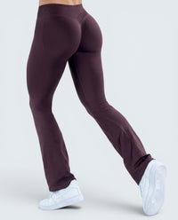 Leggings Flare Scrunch Cintura Alta