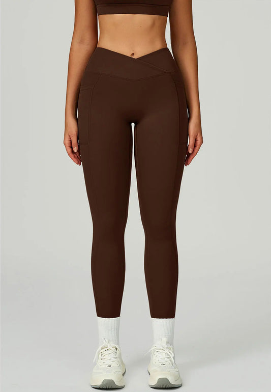 Leggings com bolso em forma de V