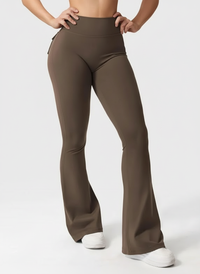 Calças Flare Sculpt com Bolsos