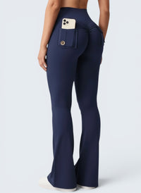 Calças Flare Sculpt com Bolsos