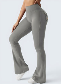 Calças Flare Sculpt com Bolsos