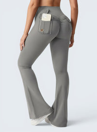 Calças Flare Sculpt com Bolsos