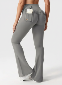 Calças Flare Sculpt com Bolsos