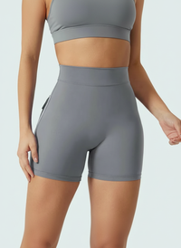 Biker Shorts Cargo Cintura Alta